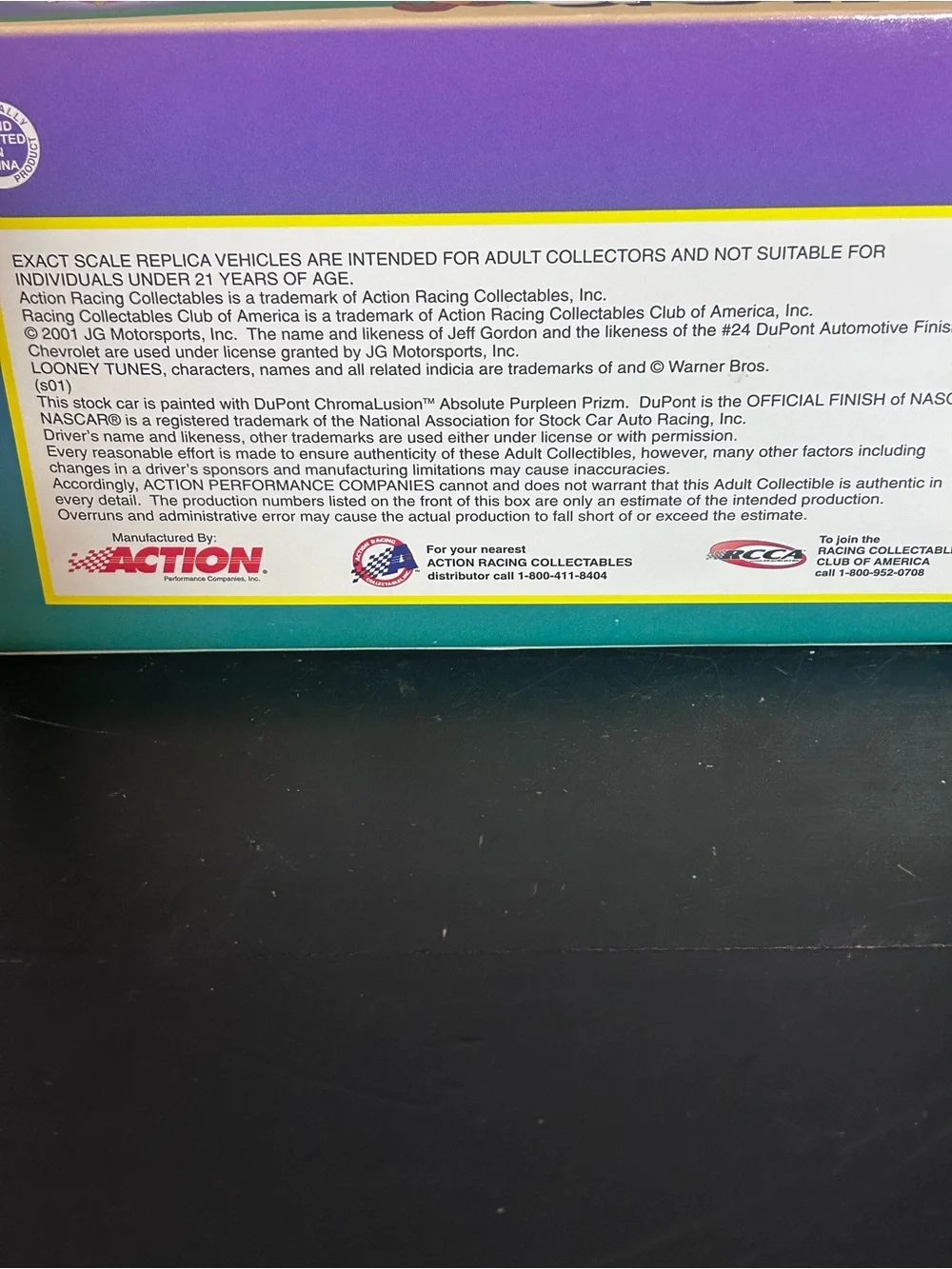 Warner Bros. Jeff Gordon 24 Monte Carlo 400 Box - Purple/Teal/Yellow